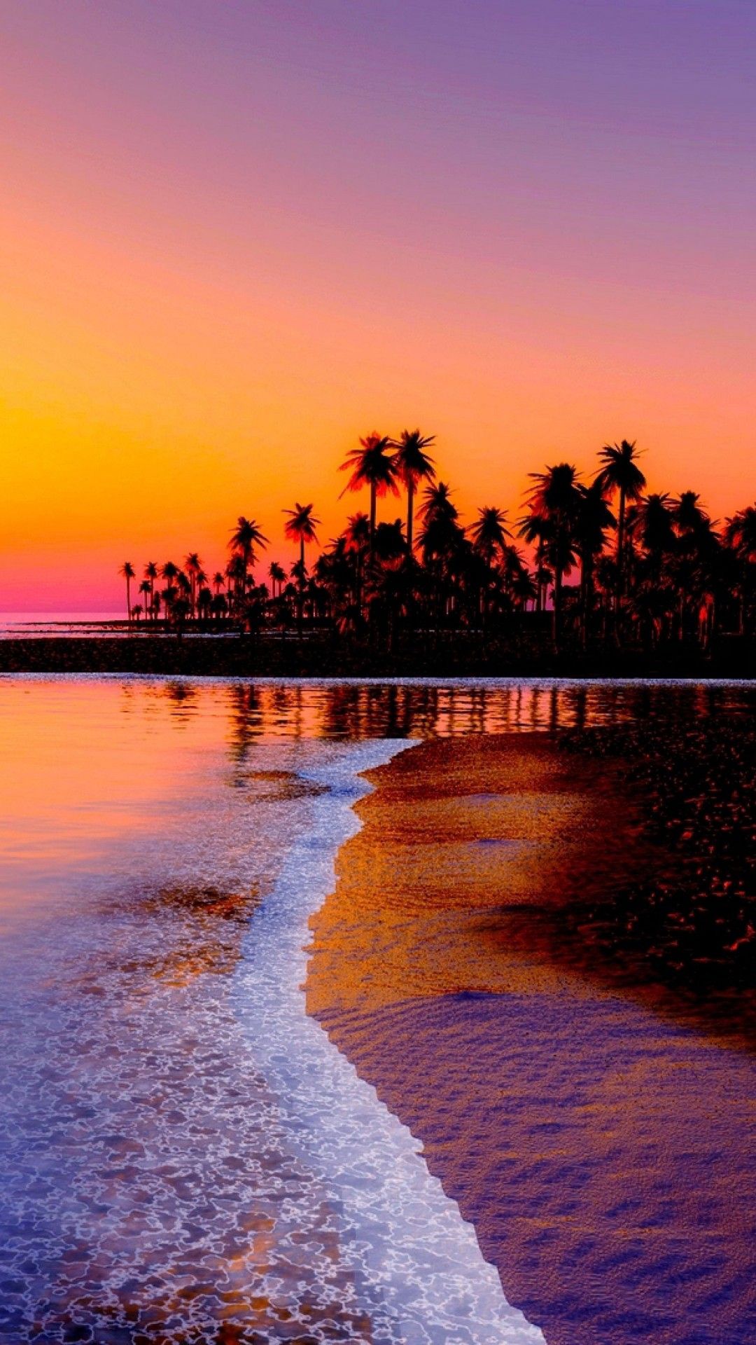 1080x1920 Digital Coastal Sunrise View Beach 4K HD Beach Wallpaper