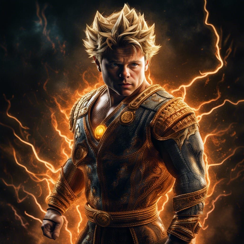 1024x1024 Super Saiyan Samwise Astin as Hyperrealistic Super Sa