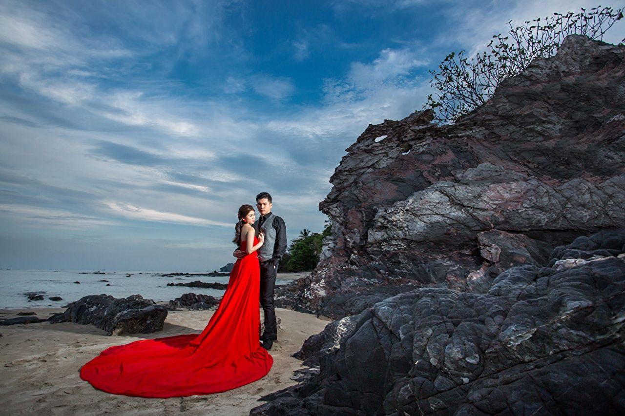 1280x853 Desktop Wallpaper Man Two Crag Girls hugging Asian frock