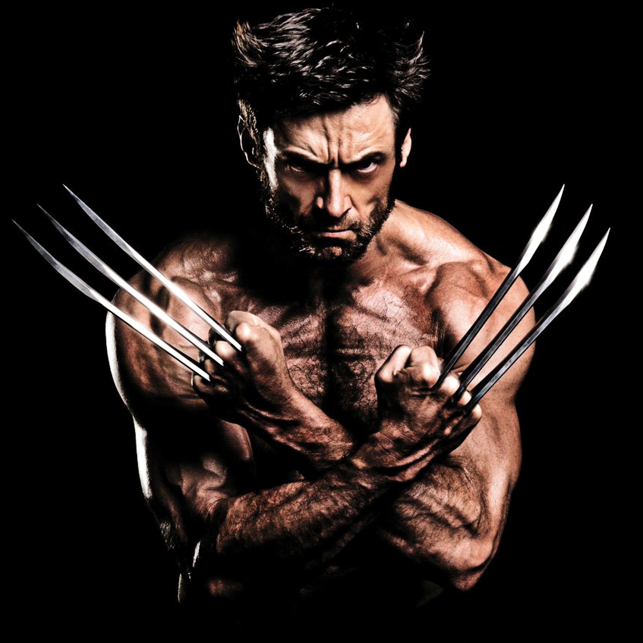 2048x2048 Hugh Jackman (Wolverine) Wallpaper