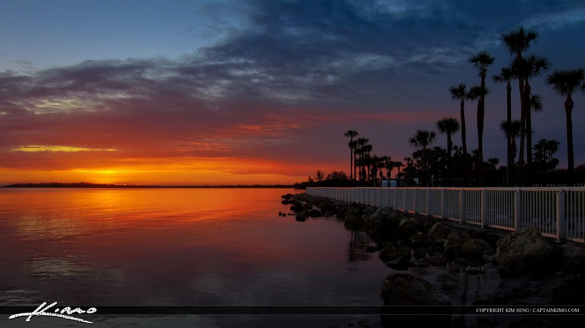 1200x674 Sunrise at Tampa Bay from Skyline Bridge St Petersburg Florida