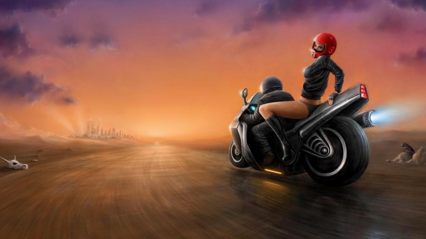 1366x768 Motorcycles Race Graphics Road 71939 Wallpaper