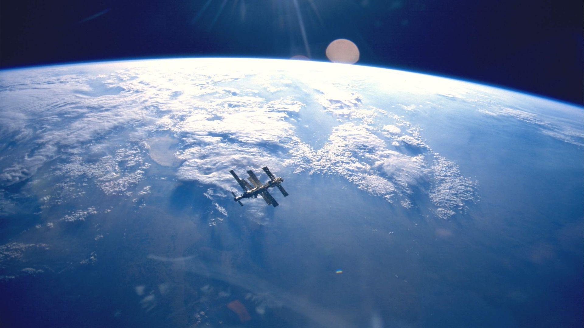 1920x1080 Free download Earth Space Atmosphere Mir Space Station Wallpaper