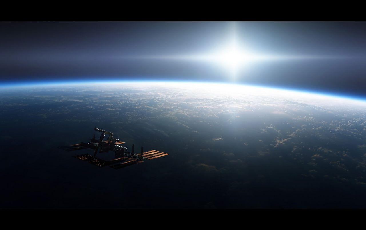 1280x804 Space station wallpaper. Space station