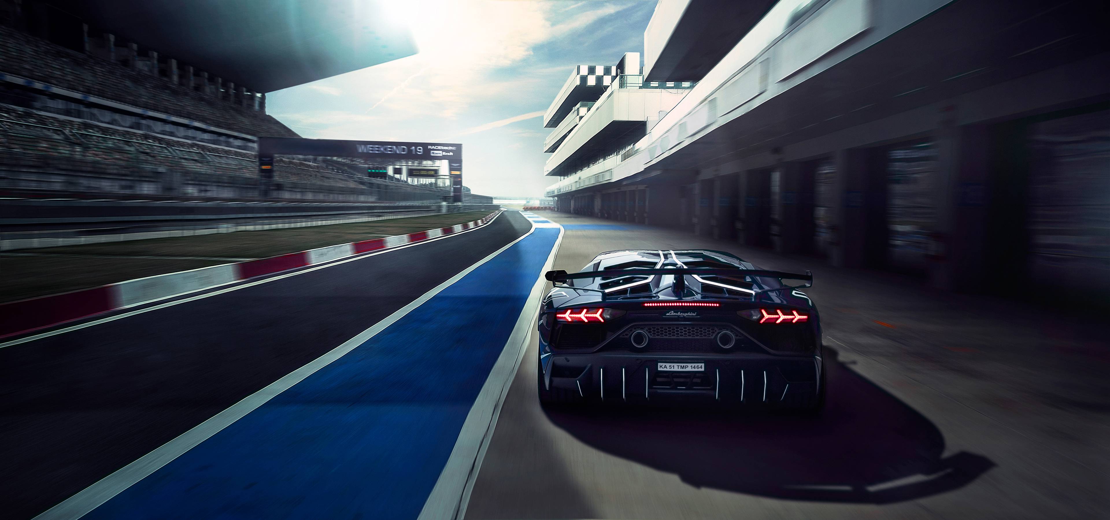 3840x1798 Lamborghini Aventador Svj 3840×1798 Race Track 4k