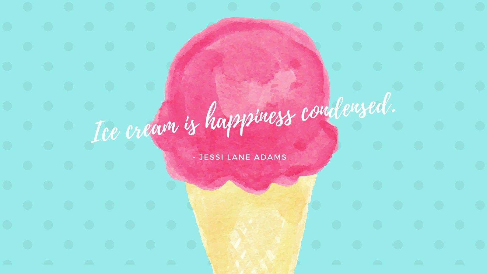 1600x900 Pink Ice Cream Illustration Cool Desktop Wallpaper