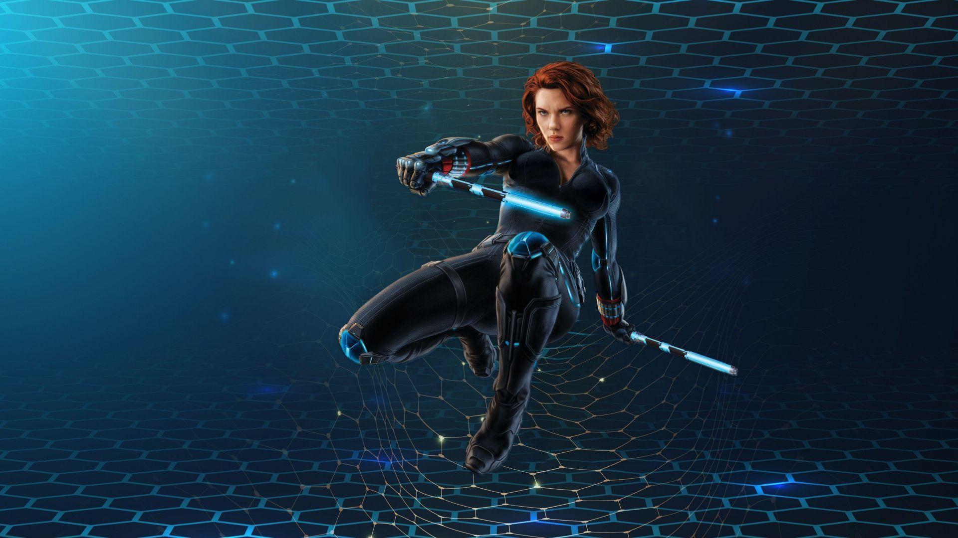 1920x1080 Black Widow 3D Desktop HD Wallpaper