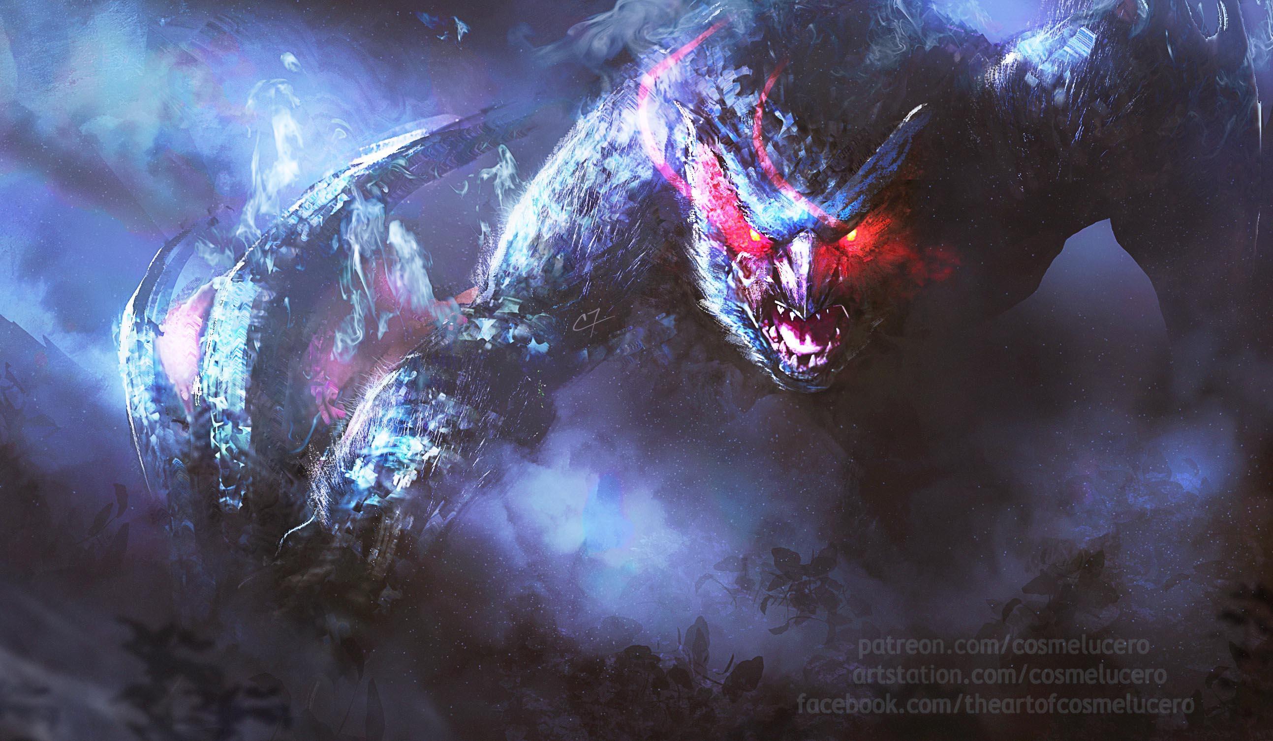 2587x1507 Artnargacuga Hunter World Nargacuga, HD Wallpaper