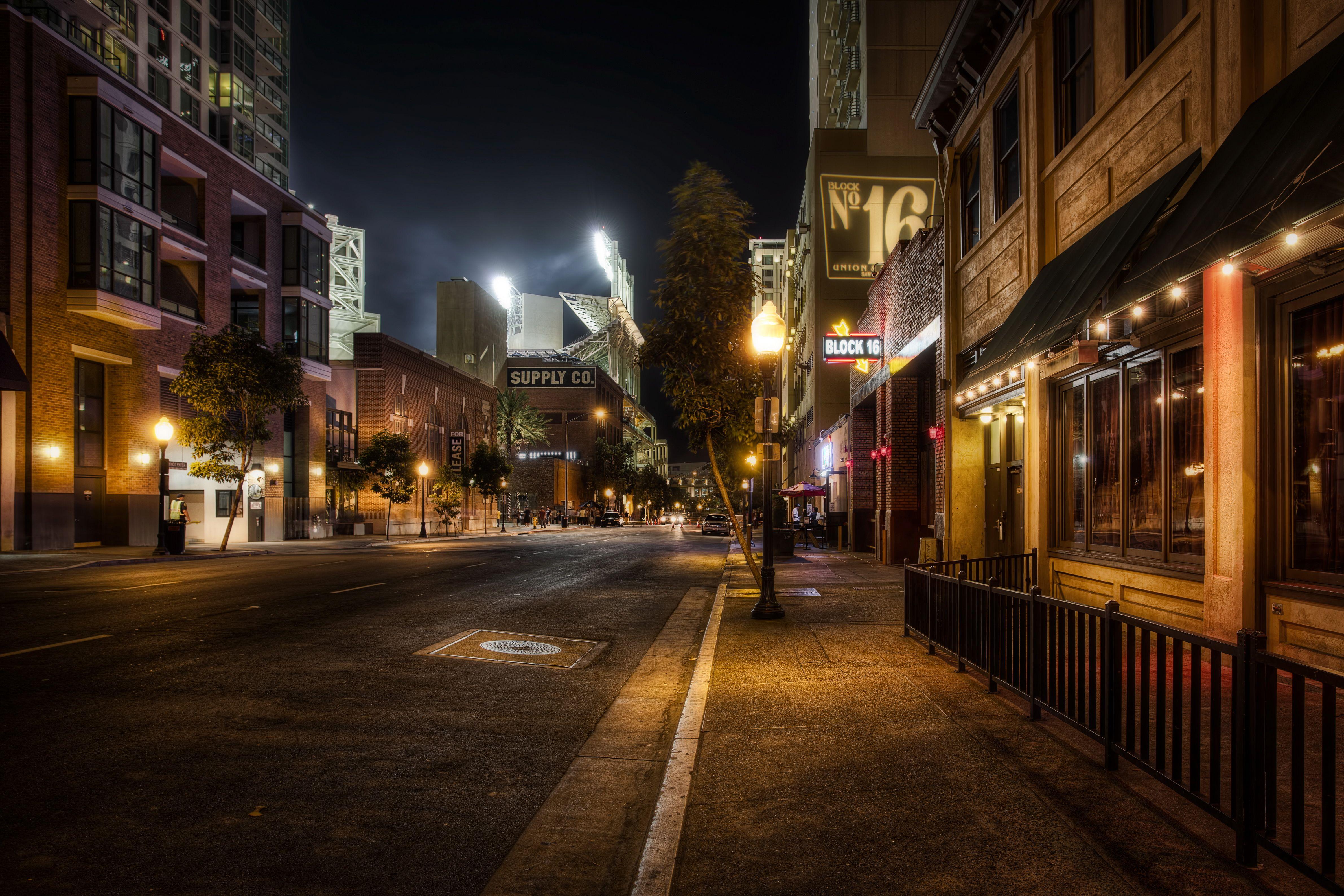 4762x3174 Image San Diego California USA HDR Roads Street Night 4762x3174
