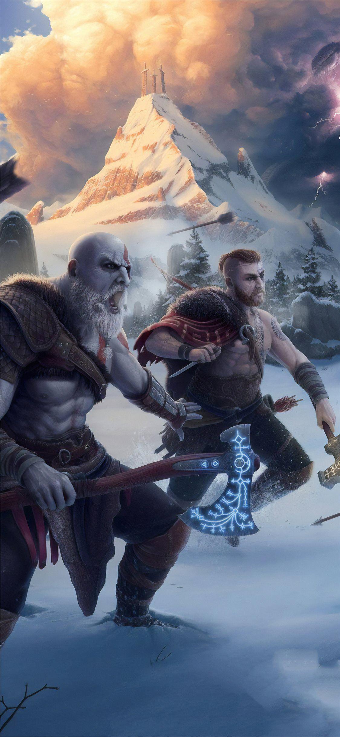 1125x2436 iPhone Kratos Wallpaper 4k