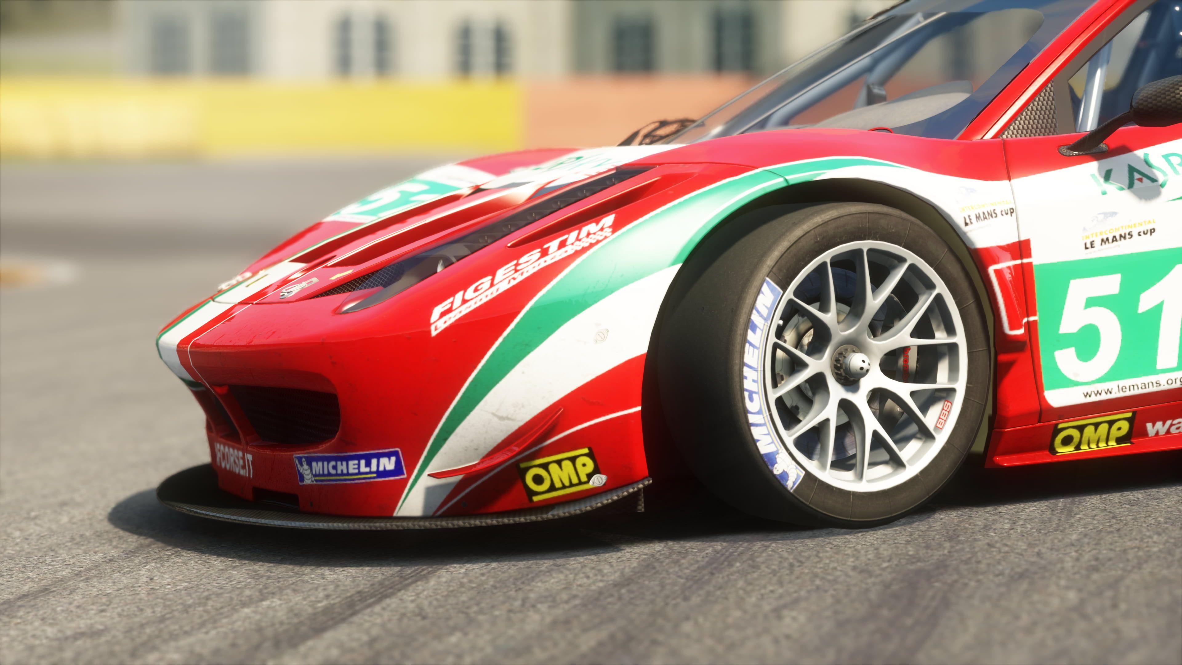 3840x2160 Red Ferrari sports car, car, video games, racing simulators