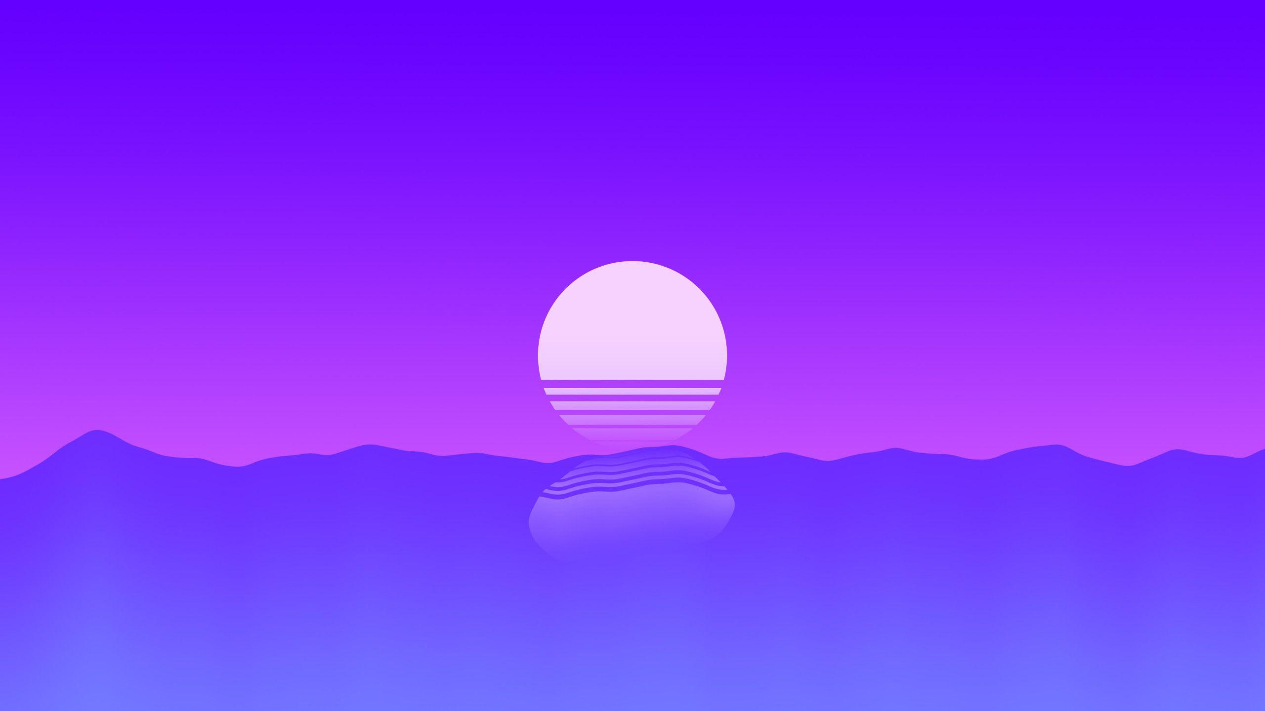 2560x1440 Sunset Outrun Minimalism 4k 1440P Resolution HD 4k