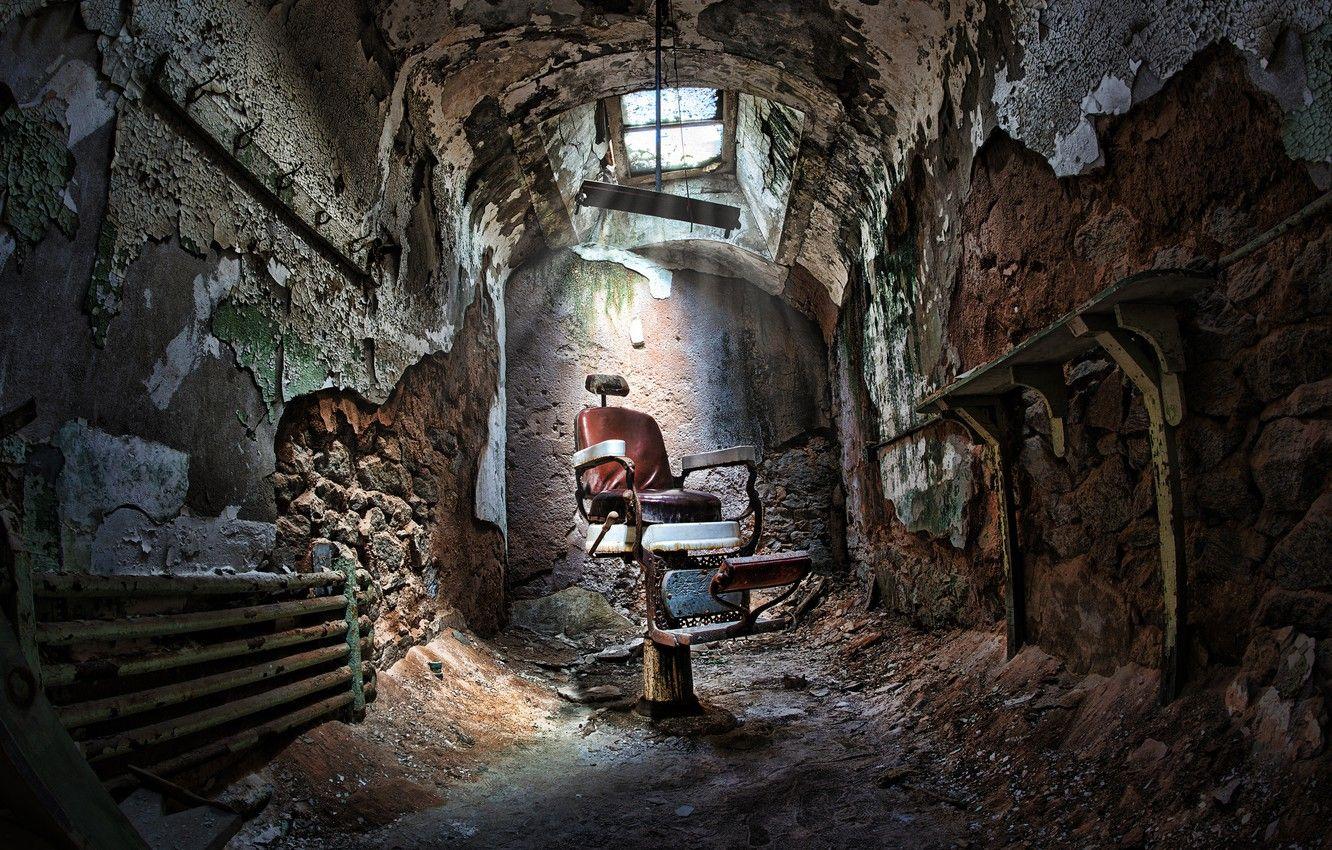 1332x850 Wallpaper chair, devastation, prison, sunlight, Barber, sunroof