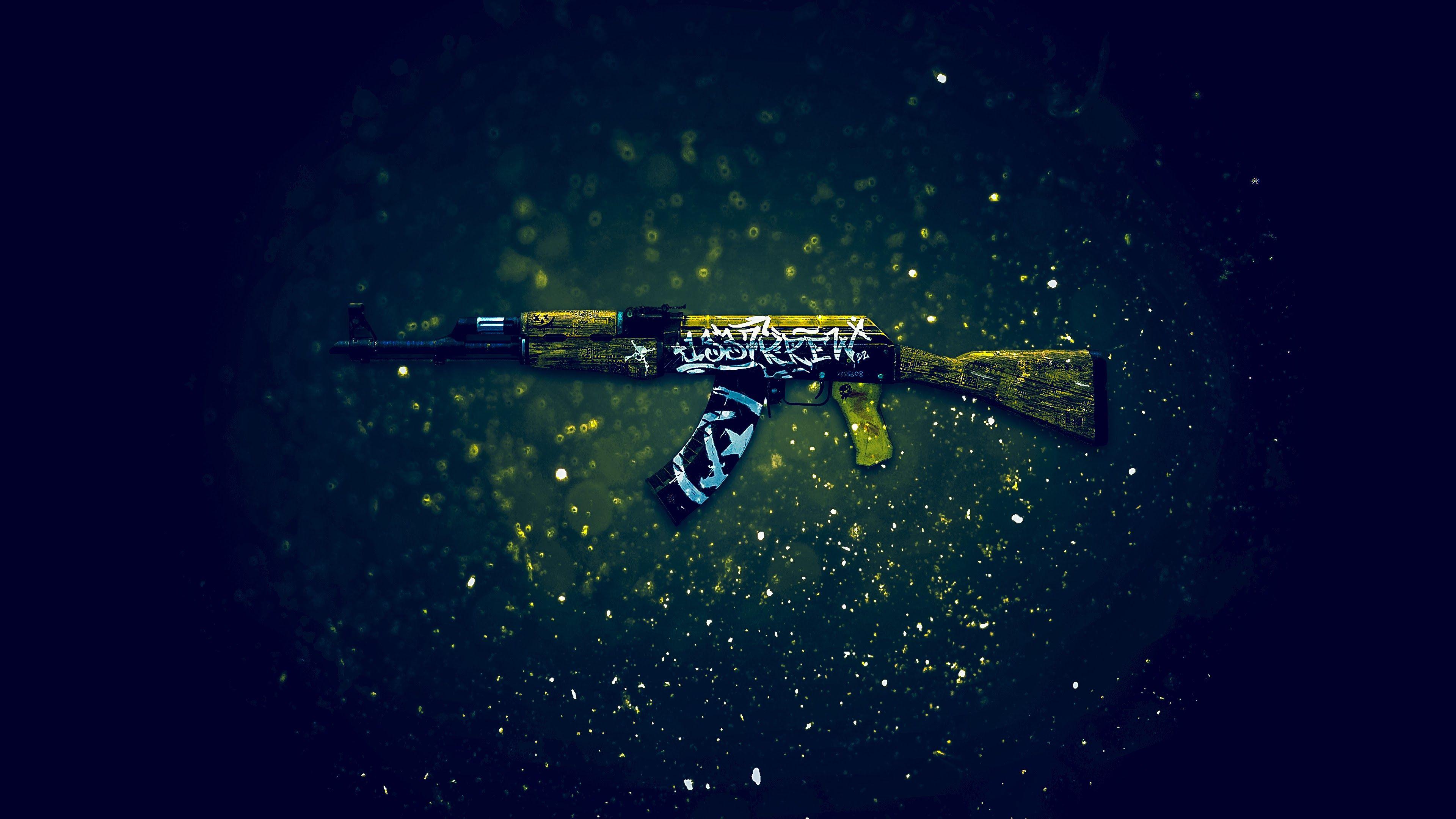 3840x2160 CS:GO AK 47 Wasteland Rebel Skin 4K 3840x2160 Wallpaper