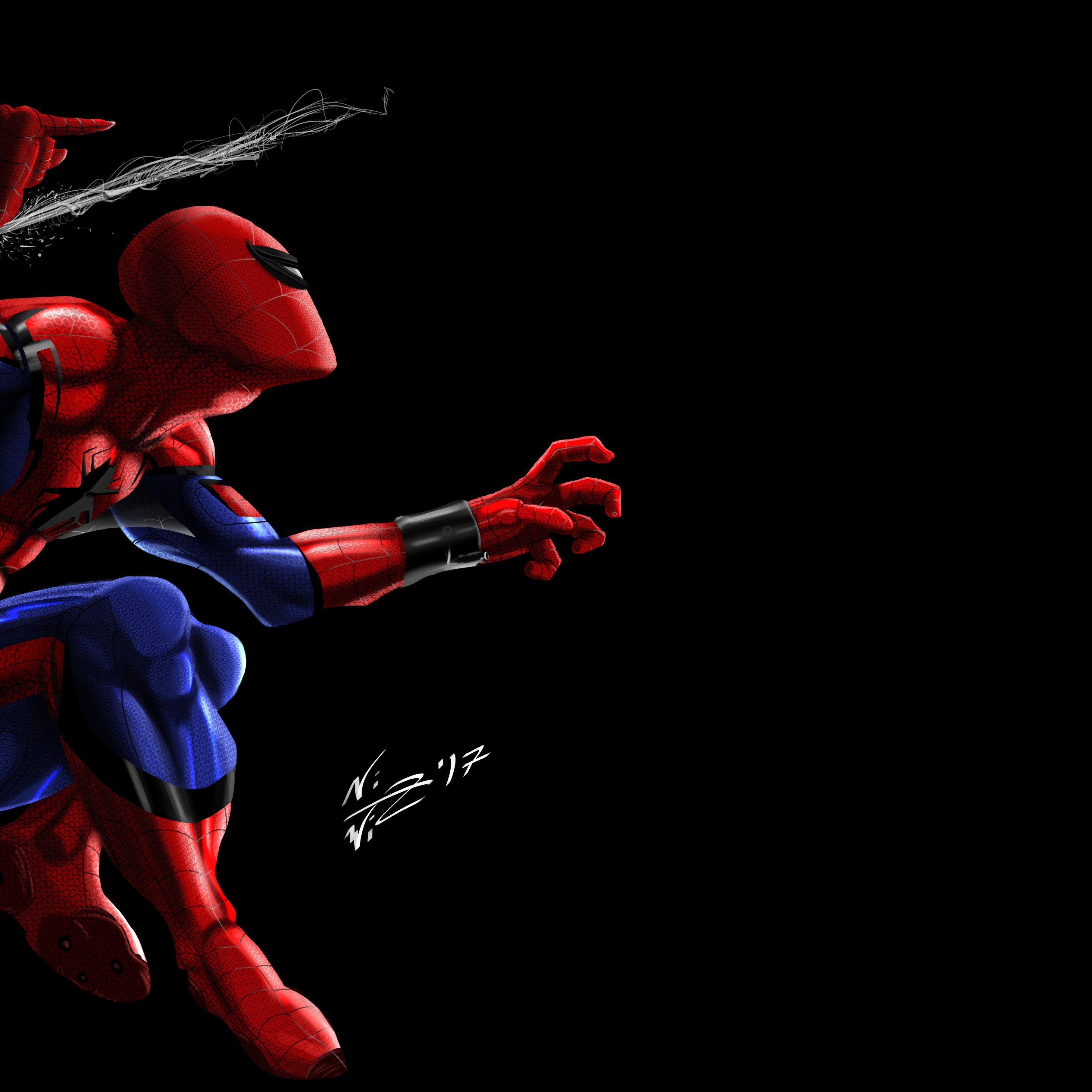 2932x2932 Spiderman 8k Art iPad Pro Retina Display HD 4k