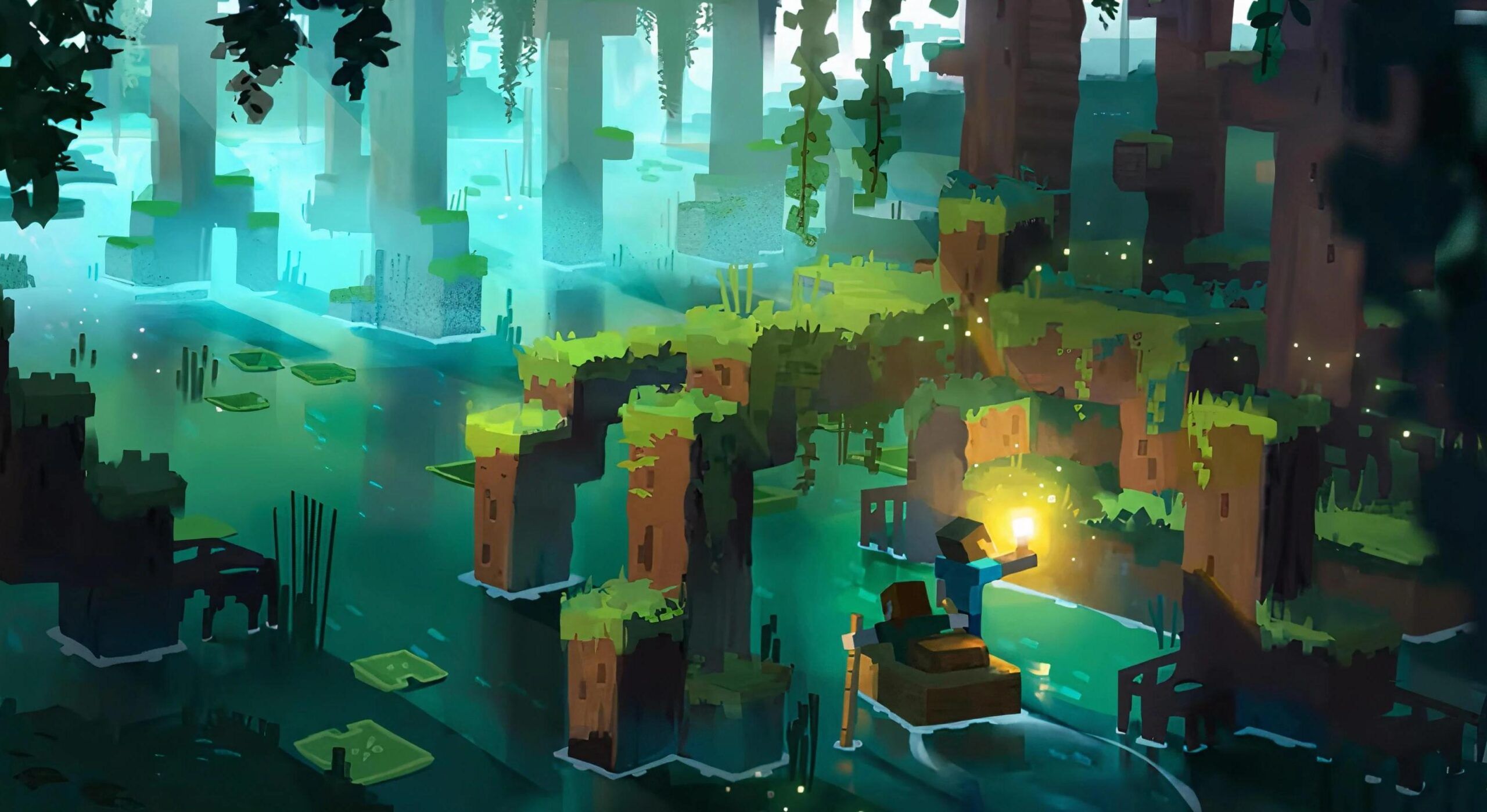 2560x1399 Minecraft 1.19 Wallpaper