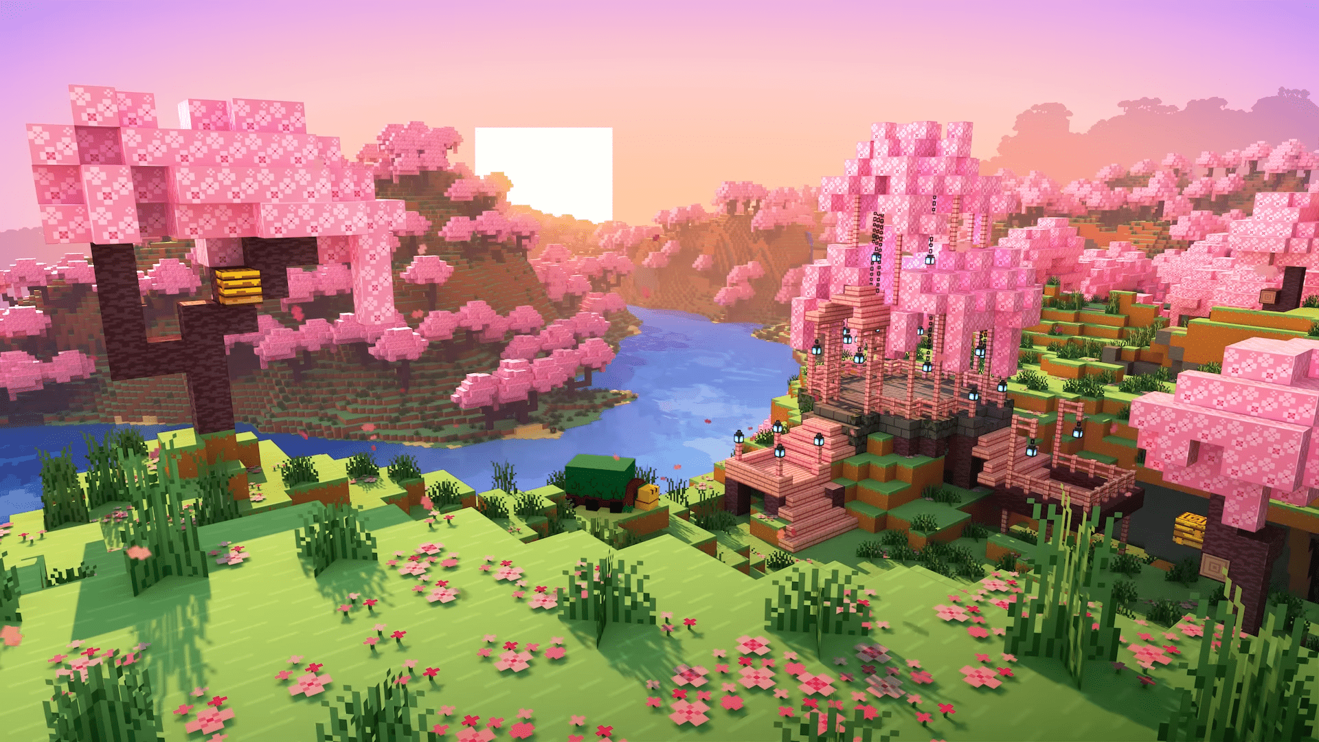 1920x1080 Minecraft Cherry Grove [1920×1080]