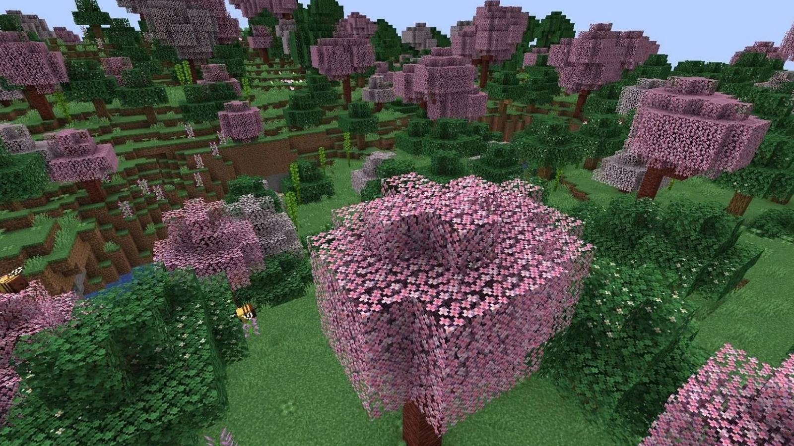 1600x900 Minecraft Player Builds Incredible Cherry Blossom Shrine
