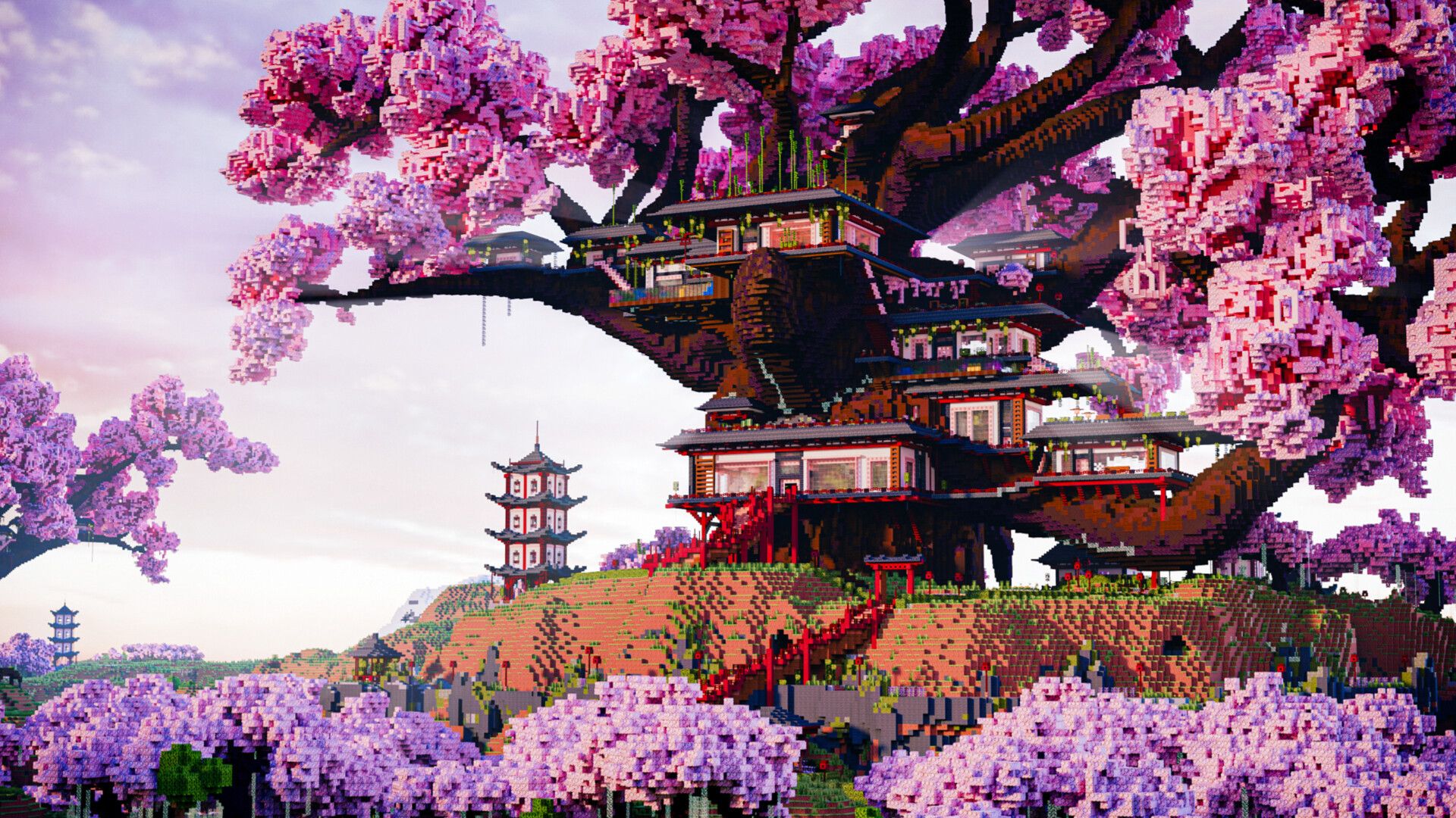 1920x1080 Cherry Bonsai Treehouse