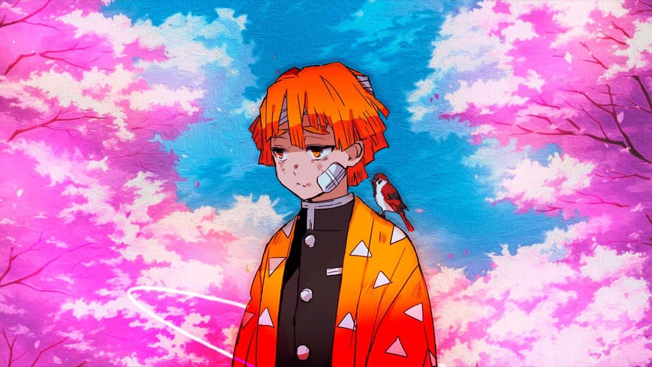 1280x720 Download Kimetsu No Yaiba Demon Slayer Anime Agatsuma Zenitsu Wallpaper