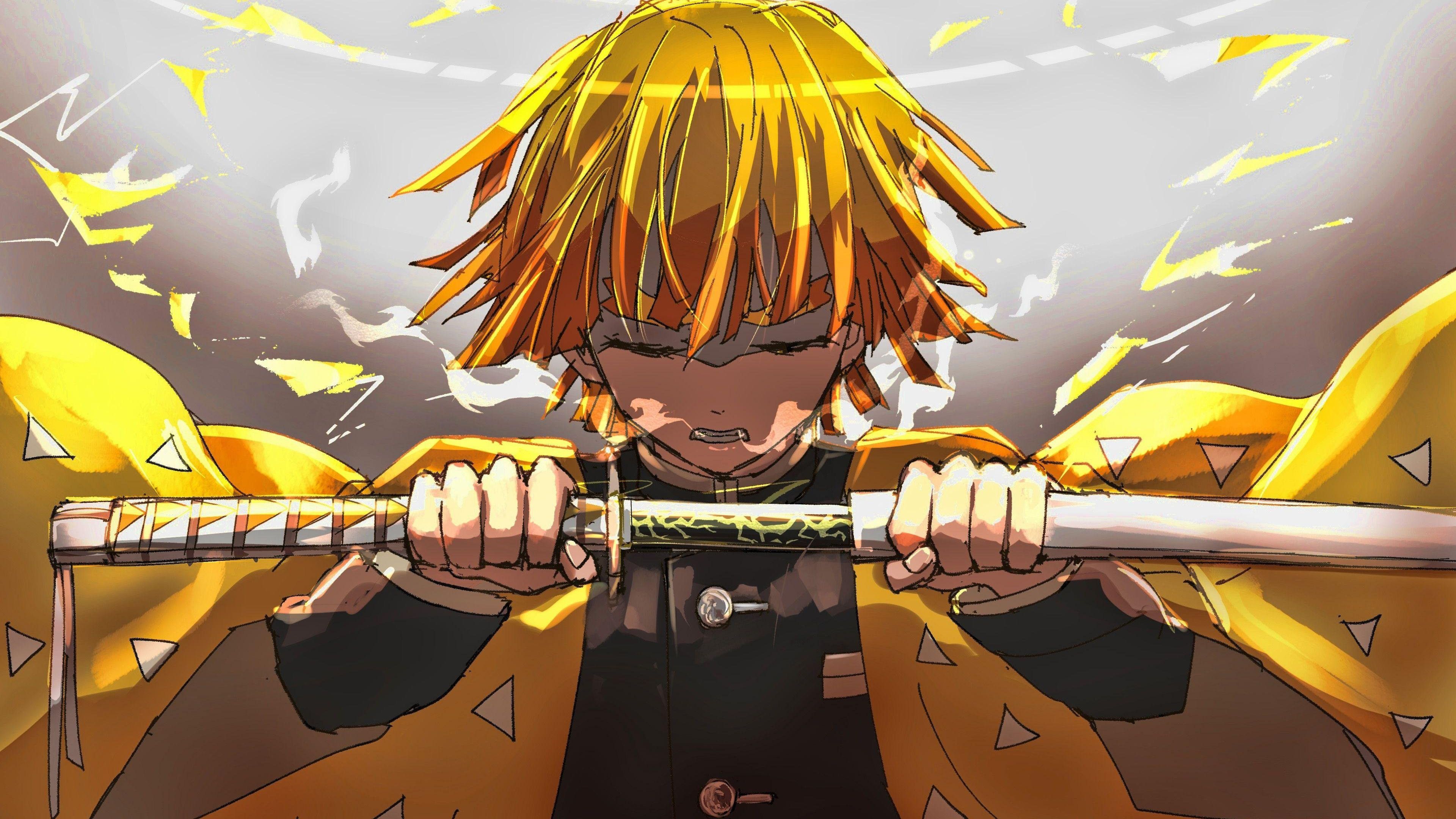 3840x2160 Anime Zenitsu Wallpaper HD 102266