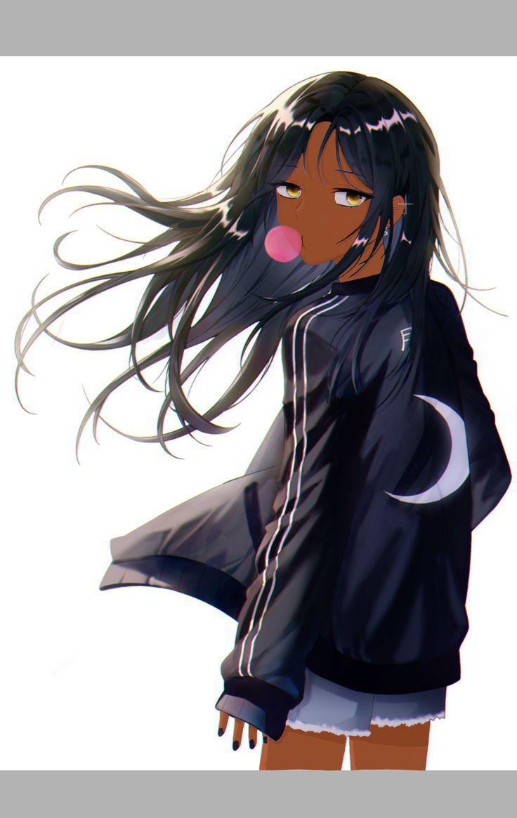 736x1165 Dark Anime Girl PFP Wallpaper
