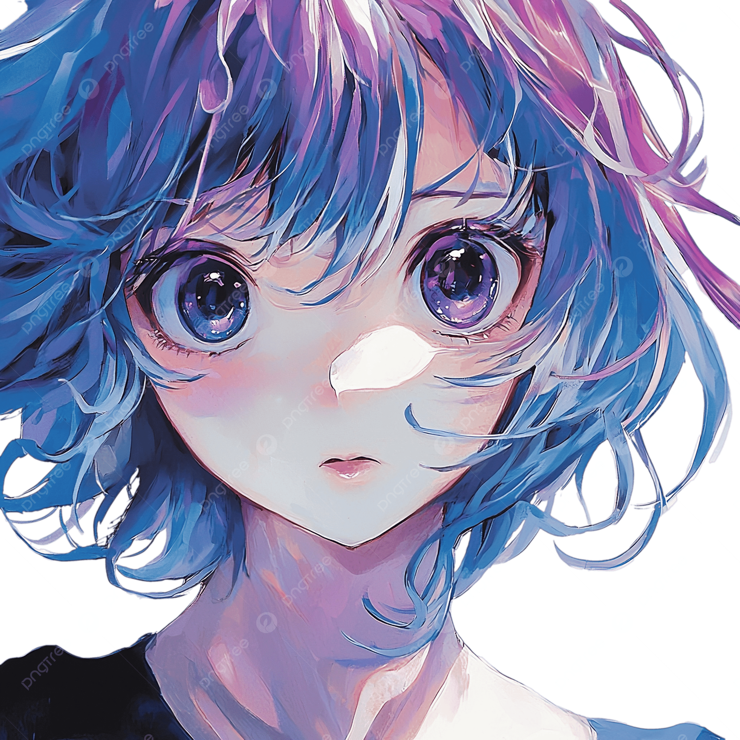 2500x2500 Anime Girl Wallpaper, Purple Eyes And Blue Hair, Anime Girl, Purple Eyes PNG Transparent Image and Clipart for Free Download