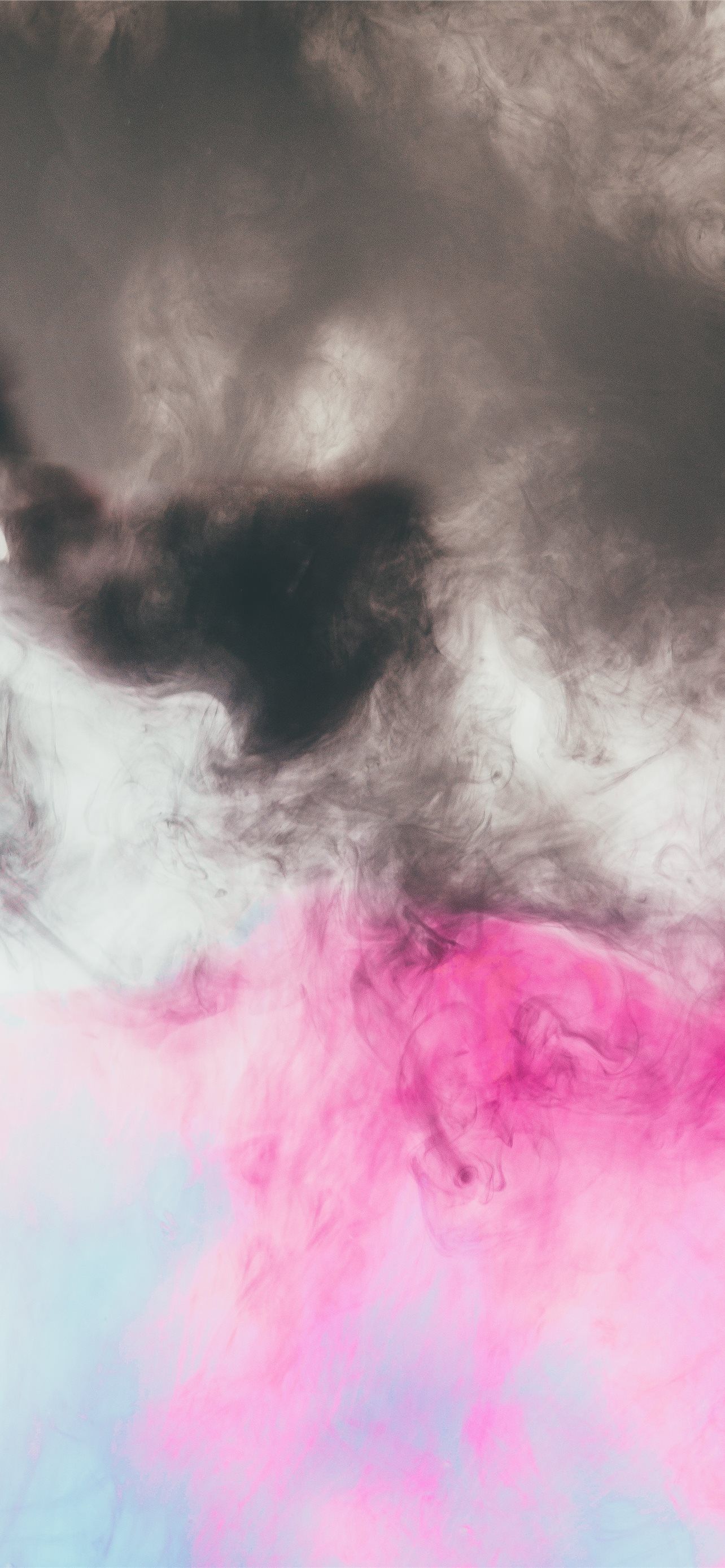 1284x2778 black pink and blue abstract painting iPhone Wallpaper Free Download