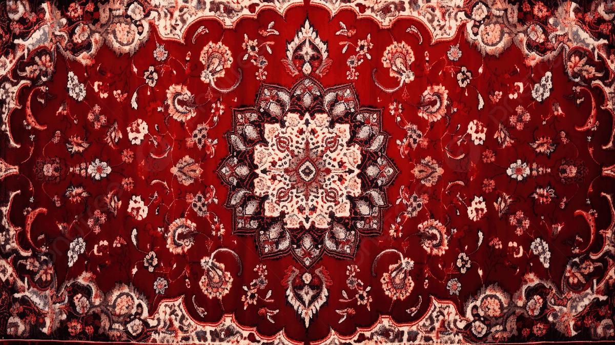 1200x673 Vintage Persian Carpet Intricate Abstract Ornament In Red, Carpet Rugs, Carpet, Rug Background Image And Wallpaper for Free Download