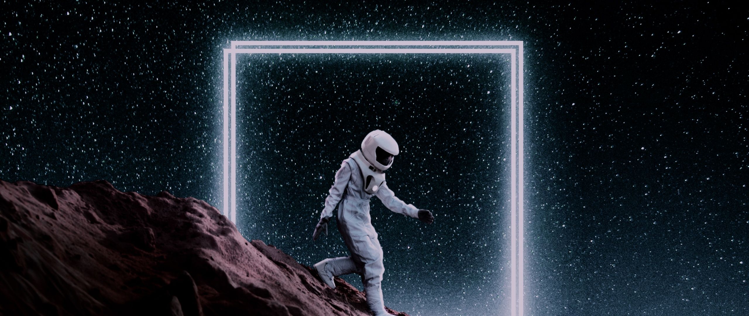 2560x1080 Spaceman Wallpaper 4K, Astronaut, Illustration