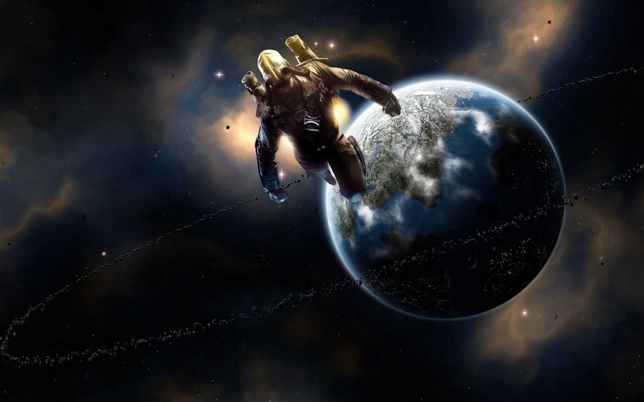 1280x800 Spaceman Art MacBook Air Wallpaper Download