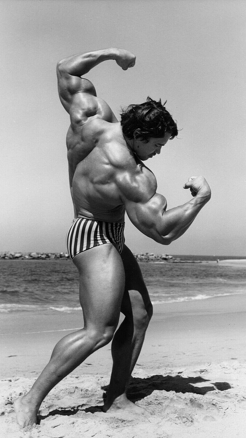 800x1422 Gym, Arnold Showing Back, arnold, back, body builder, pose, HD phone wallpaper