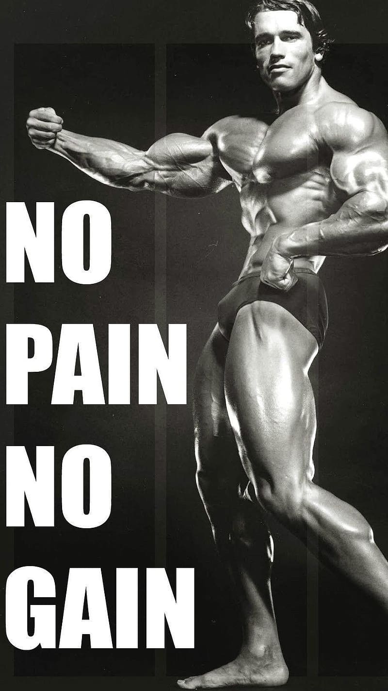 800x1422 Best Motivation, Arnold Schwarzenegger, arnold, arnold schwarzenegger pose, no pain no gain, HD phone wallpaper