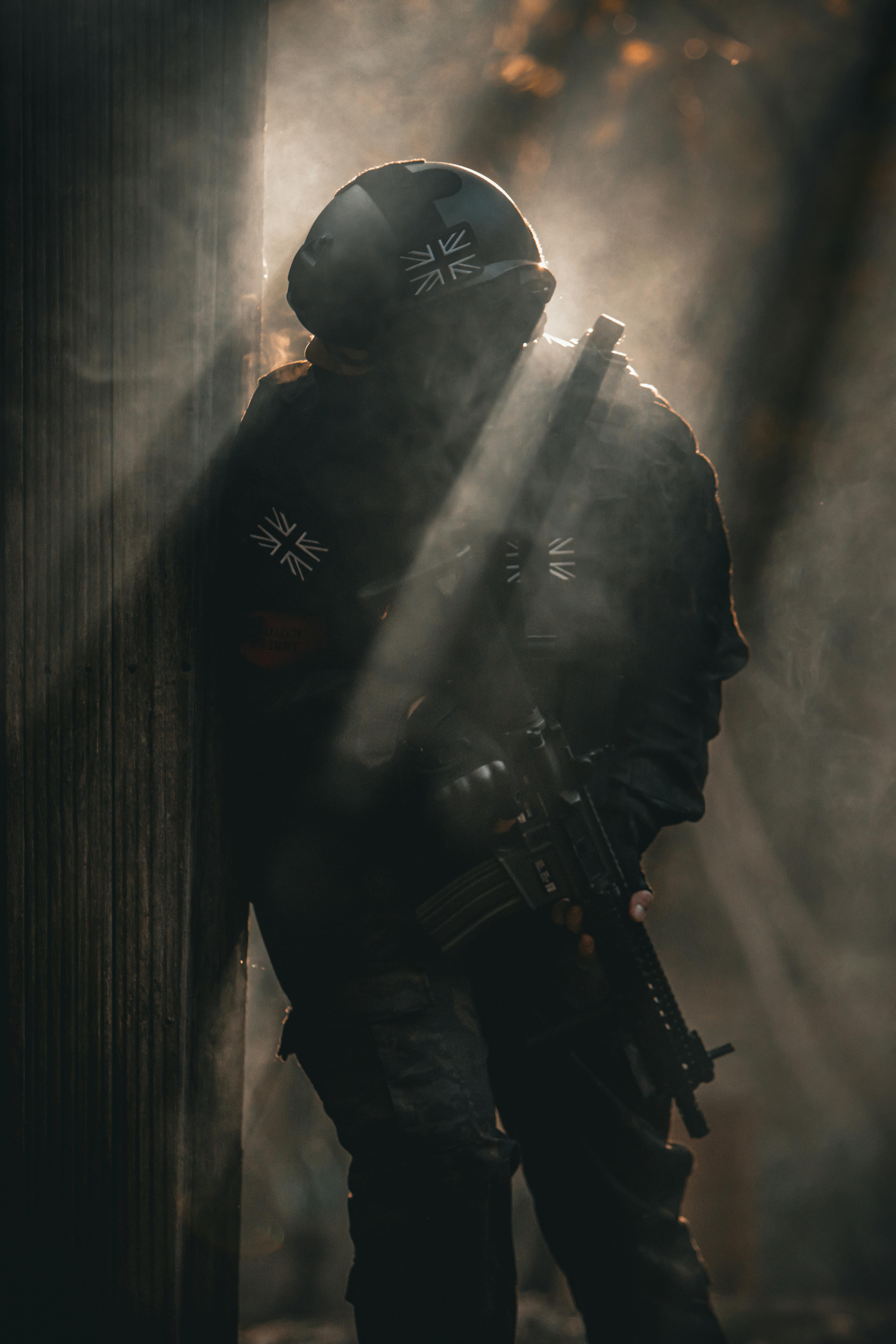 4640x6960 Soldier in a Forest · Free