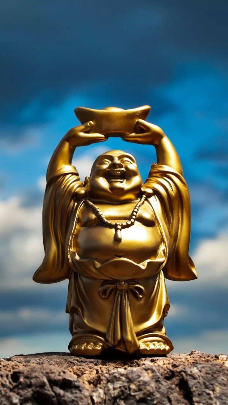 800x1422 Download Laughing Buddha Under The Blue Sky Wallpaper