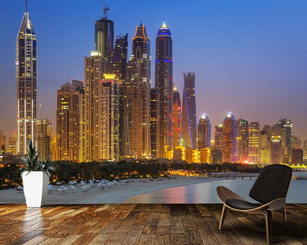 1000x800 Wallpaper Night View Of Dubai UAE City Building 3D Wallpaper Living Room Tv Wall Bedroom Wall Papers Home Decor Bar Mural 200 * 140Cm : Buy Online At Best Price In KSA