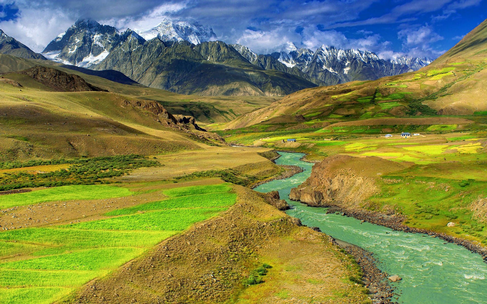 1920x1200 Download Mongolia Green Mountains Wallpaper