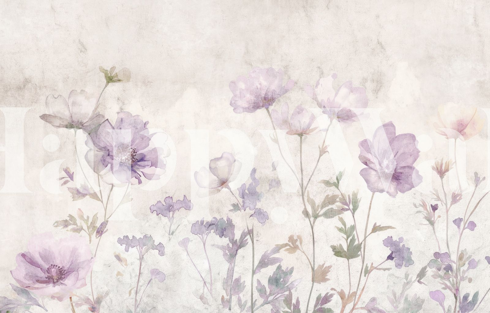 1600x1023 Whimsical Pastel Purple Floral Elegance Wallpaper
