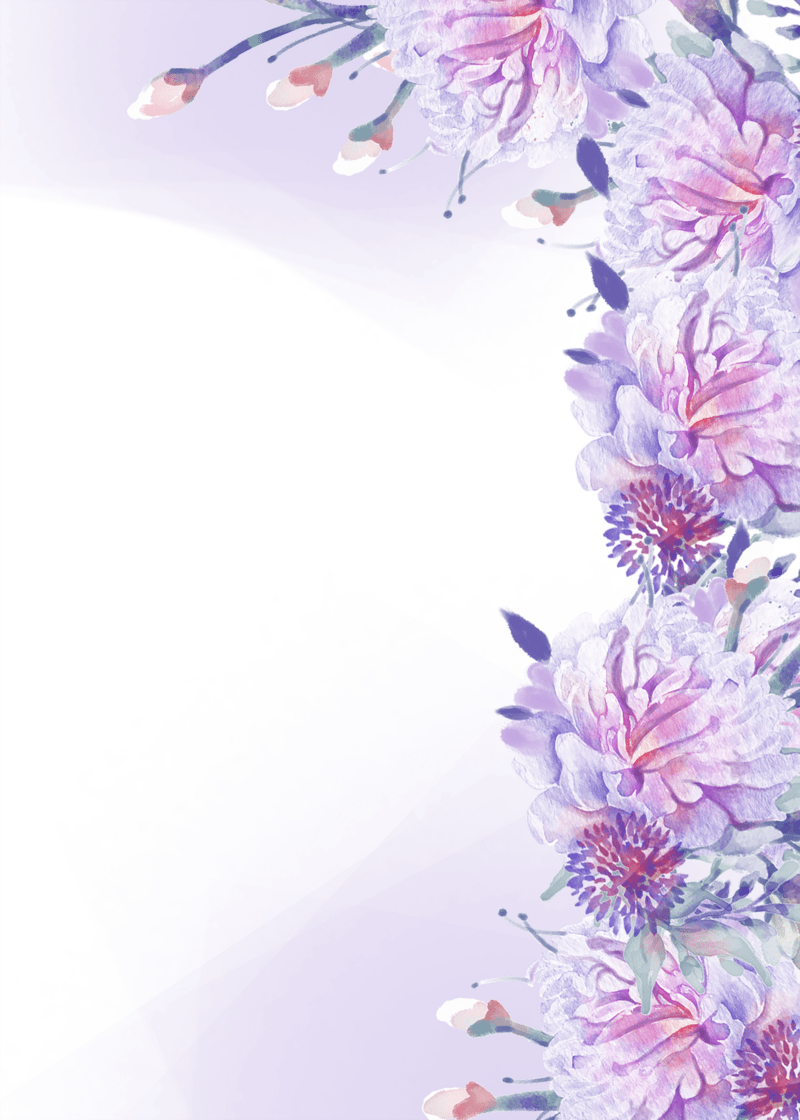 800x1120 Purple Watercolor Flowers Flower Background. PSD Free Download