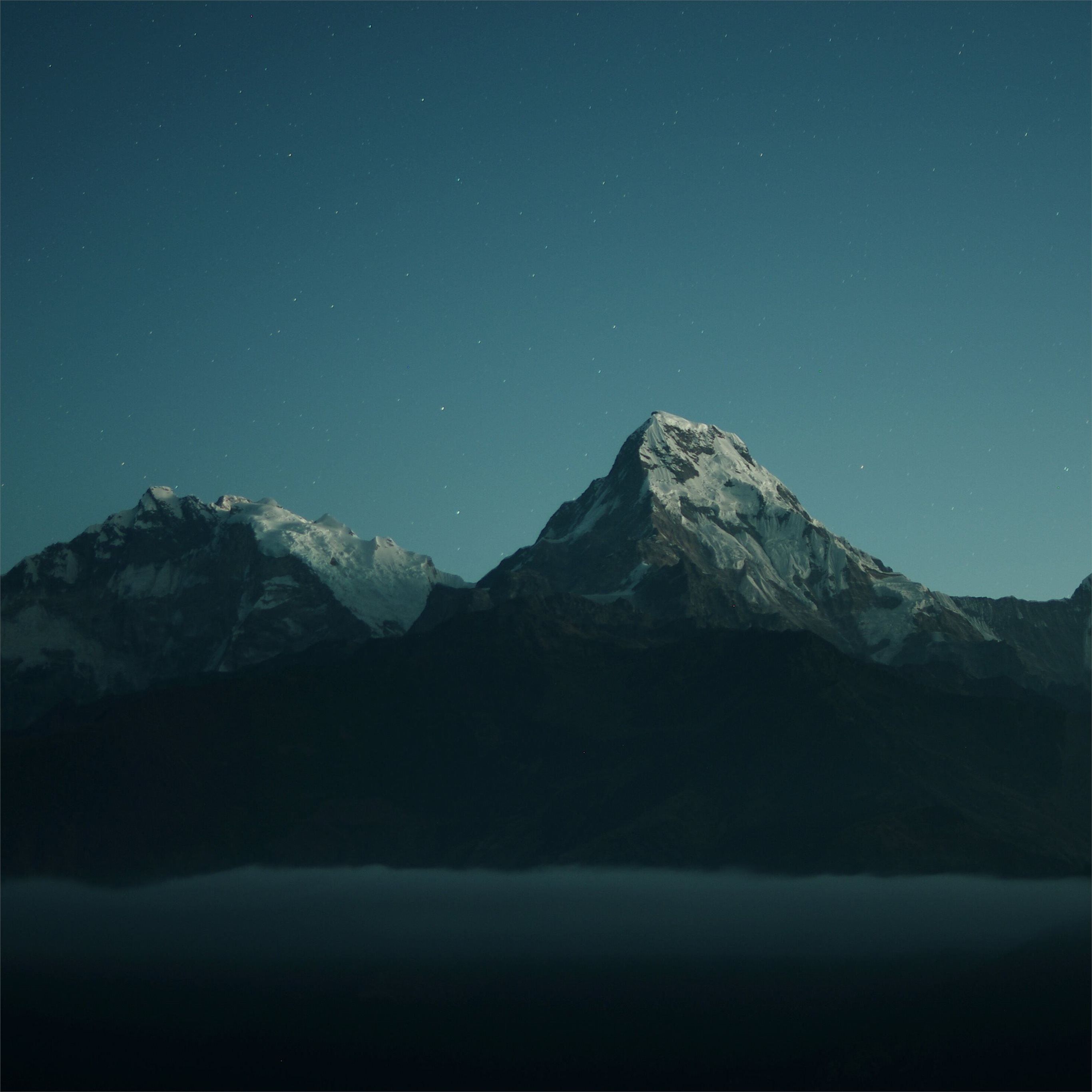 2732x2732 mountains landscape dark nature 4k iPad Pro Wallpaper Free Download