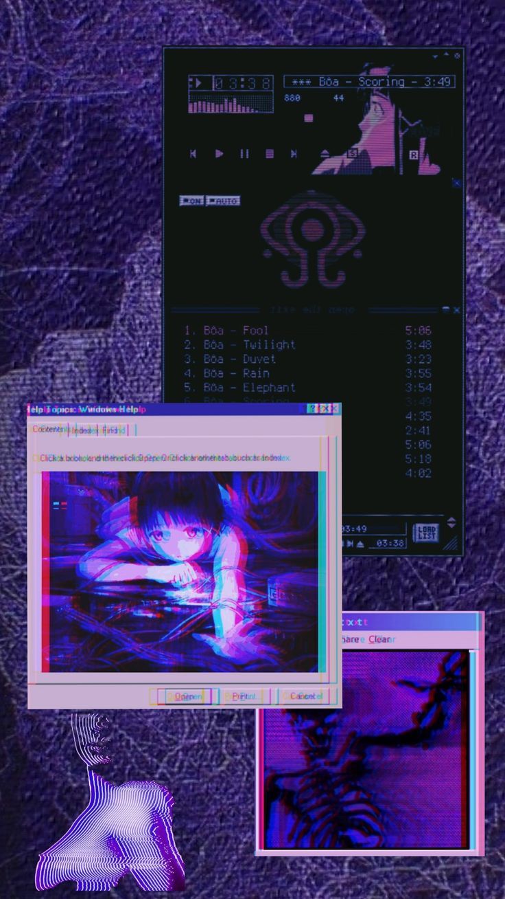 736x1308 Serial Experiments Lain Purple Wallpaper