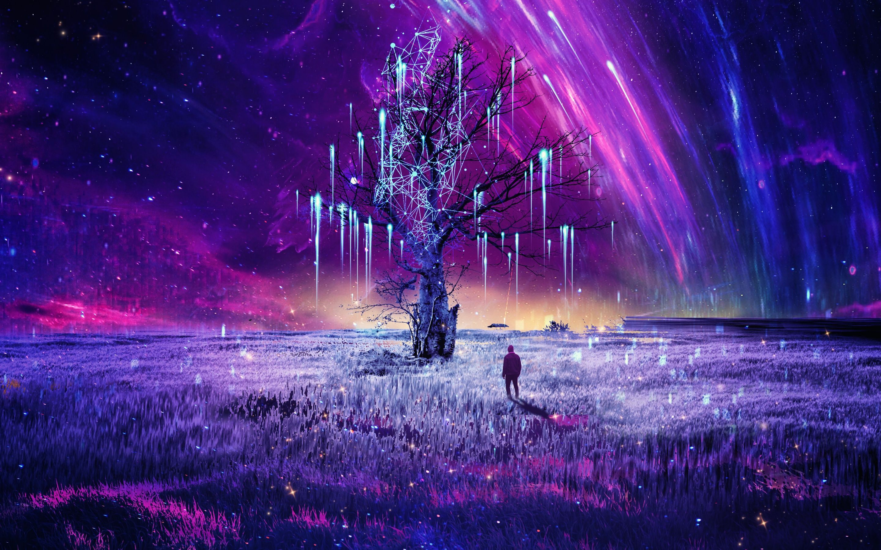 2880x1800 Mystic Wallpaper 4K, Surreal, Dream, Tree, Planets