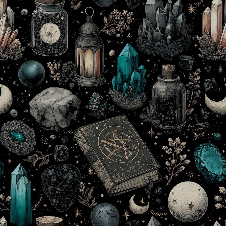 894x894 FLFK Mystic Dark Fantasy Peel And Stick Wallpaper X 128 Removable Self Adhesive Gothic Wall Paper For Bedroom Shelf Cabinet Drawers Countertops