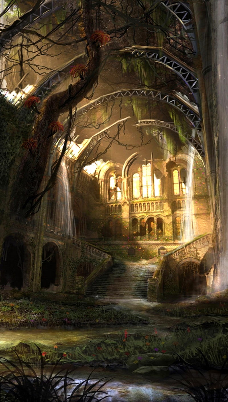 800x1412 Abandoned Mythic, fantasy, mystic, religious, scenery, HD phone wallpaper