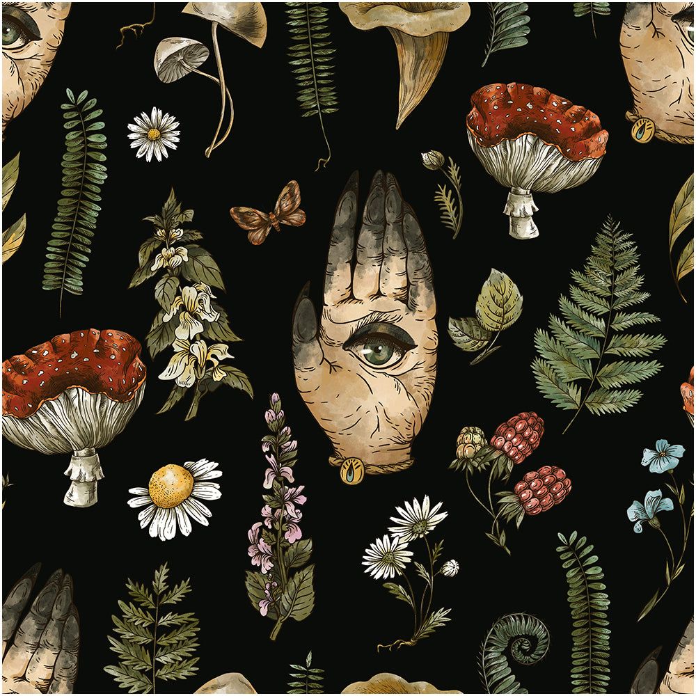 1000x1000 Mystic Vintage Hand Eye Wallpaper