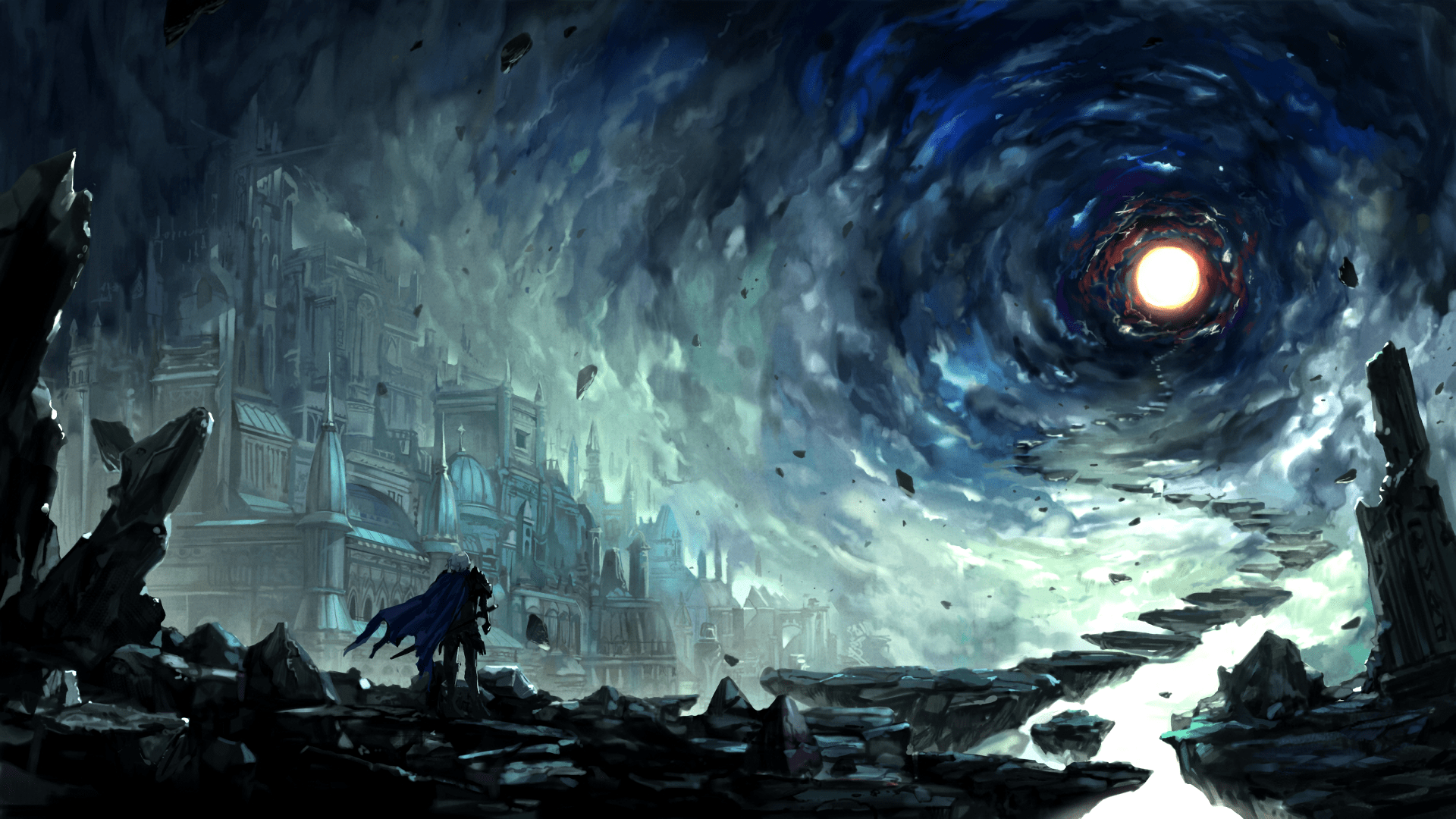 1920x1080 Enchanted Path to the Mystic City Fantasy Landscape Wallpaper