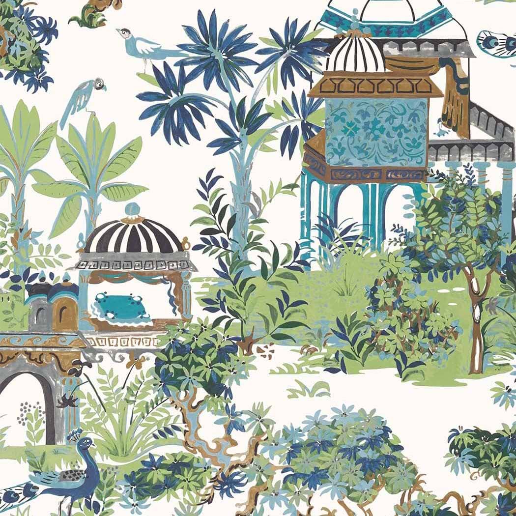 1050x1050 Thibaut Mystic Garden Wallpaper and Green Wallpaper Collection