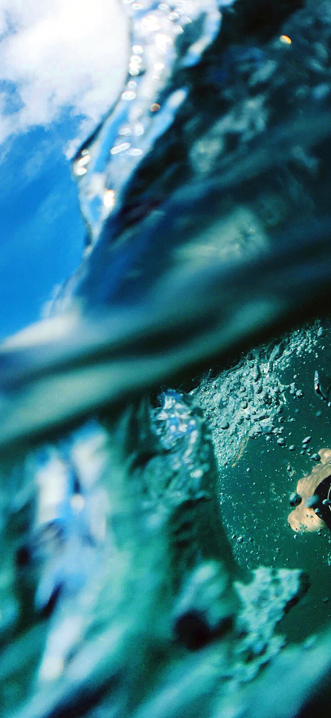 1125x2436 iPhone X wallpaper. sea blue nature swim underwater summer green