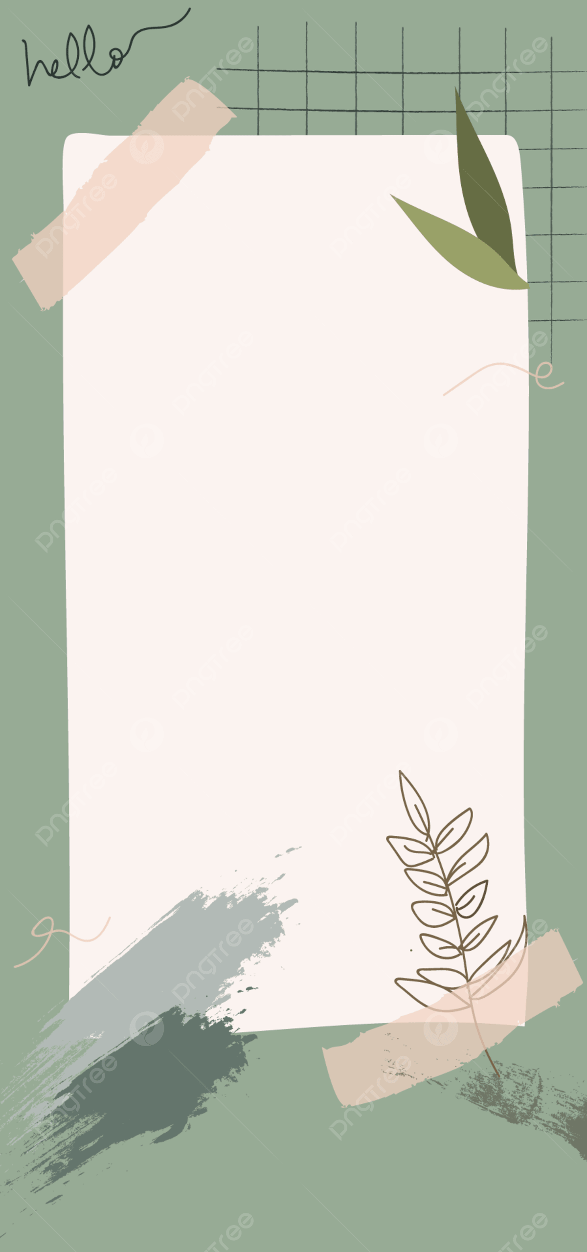 1200x2560 Aesthetic Paper Note With Washi Tape Background Wallpaper Image For Free Download