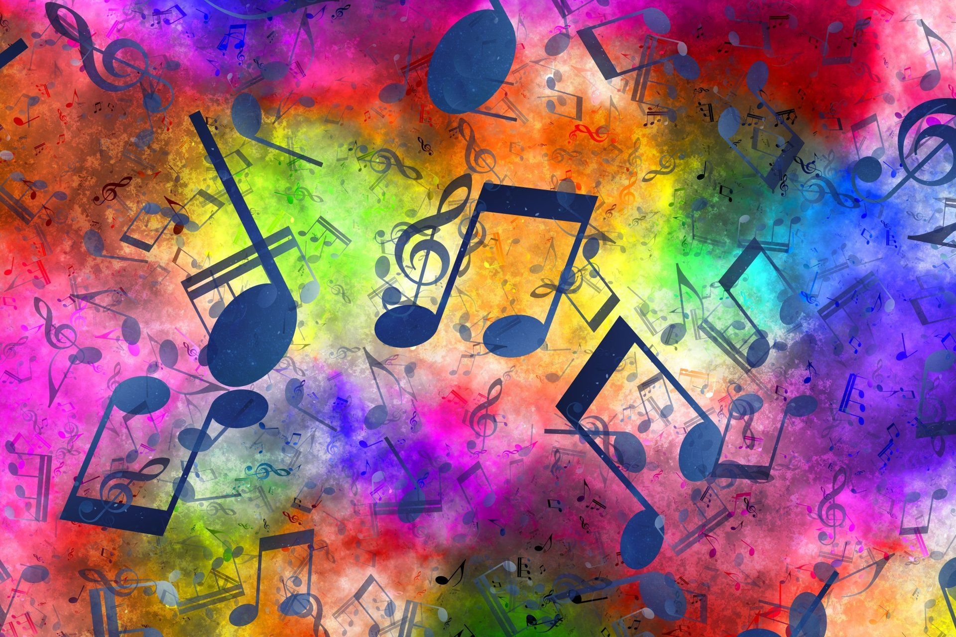 1920x1280 Download Colors Treble Clef Music Musical Notes 4k Ultra HD Wallpaperx4000